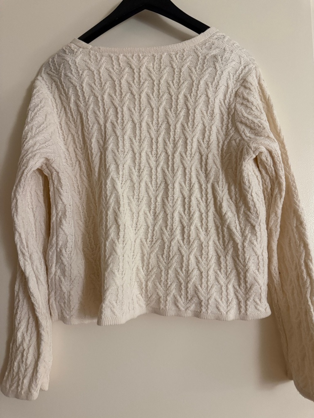 Lucky Brand Ivory Knit Tie-Front Sweater - Picture 5 of 7